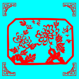 菊花剪纸