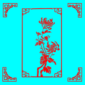 菊花剪纸