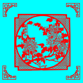 菊花剪纸
