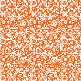 橘色碎花