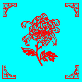菊花剪纸