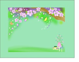 手绘花卉底纹