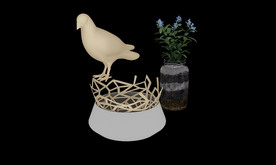 鸽子花瓶装饰3d模型