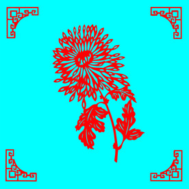 菊花剪纸