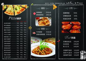 披萨菜单