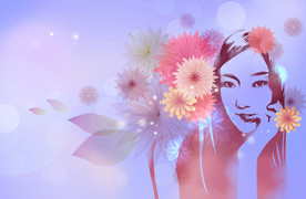 手绘优雅女性