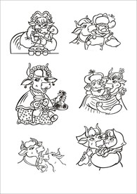 手绘线描小牛