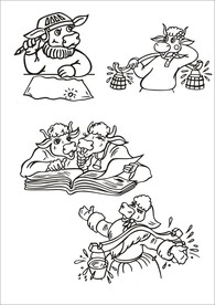 手绘线描小牛