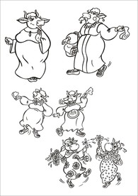 手绘线描小牛
