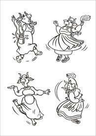 手绘线描小牛