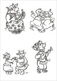 手绘线描小牛