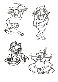 手绘线描小牛