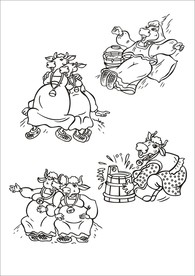 手绘线描小牛