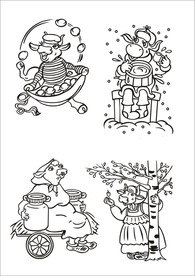 手绘线描小牛