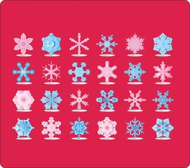 手绘雪花素材