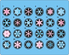 手绘雪花素材
