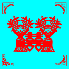 双喜剪纸