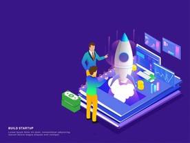 智能科技系统建设升级插画设计