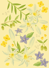 手绘花卉底纹