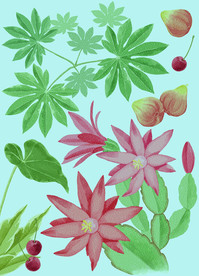手绘花卉底纹