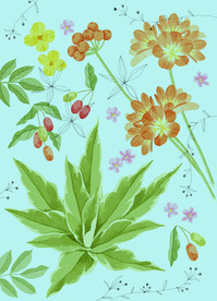 手绘花卉底纹