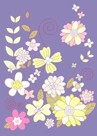 手绘花卉底纹