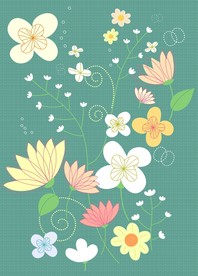 手绘花卉底纹