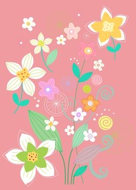手绘花卉底纹