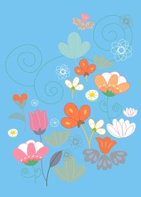 手绘花卉底纹