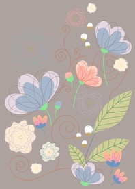手绘花卉底纹