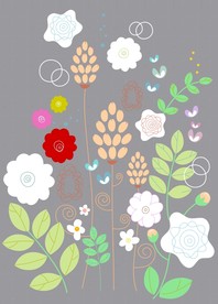 手绘花卉底纹