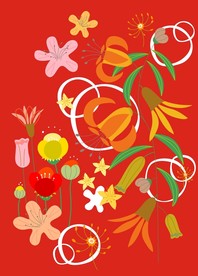手绘花卉底纹