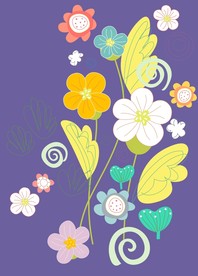 手绘花卉底纹