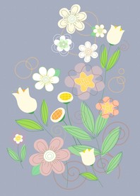 手绘花卉底纹