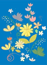 手绘花卉底纹