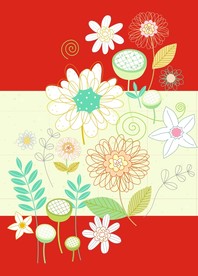 手绘花卉底纹