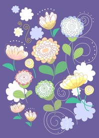 手绘花卉底纹