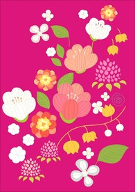 手绘花卉底纹