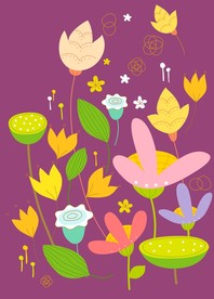 手绘花卉底纹