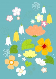 手绘花卉底纹