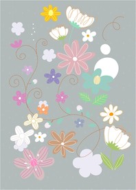 手绘花卉底纹