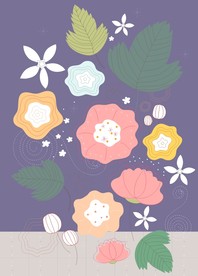 手绘花卉底纹