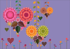 手绘花卉底纹