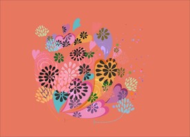 手绘花卉底纹