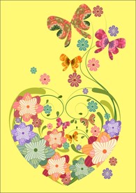手绘花卉底纹