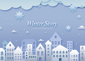 剪纸风海报 地产海报