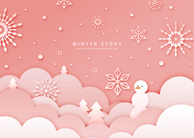 剪纸风海报 剪纸风景