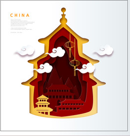 剪纸风海报 剪纸风 剪纸海报