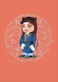 手绘京剧人物
