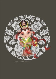 手绘京剧人物